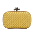 Knot Clutch, &pound;750, Handbags, Gold, Python/Satin, Front view